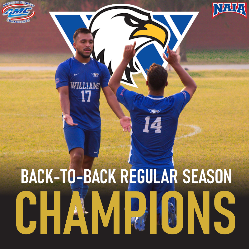 WITH A 5-1 WIN OVER HANNIBAL-LAGRANGE, YOUR EAGLES HAVE CLINCHED BACK TO BACK <a href="/AMCSports/">American Midwest Conference</a>  REGULAR SEASON TITLES!