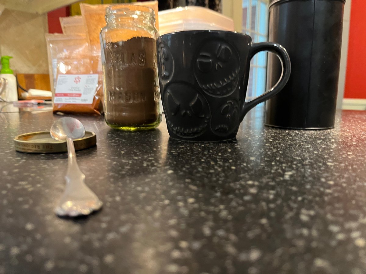 getting ready to taste test a fresh batch of Cancun mocha powder we made for a customer in Chicago.  #spicy