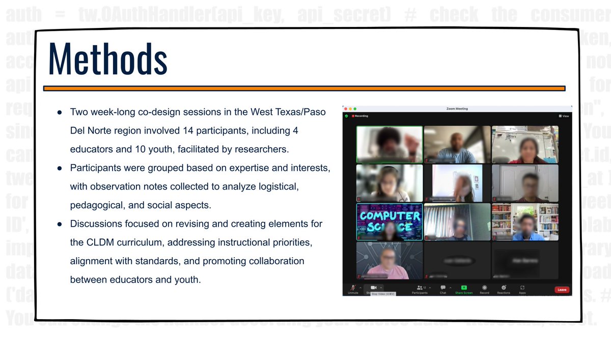 mikejohnsonedu's tweet image. Many thanks for the opportunity to lead our paper, &quot;Lessons Learned from Online Co-design: Exploring Reflections of Connected Participatory Strategies for Computing-Based Data Science Curricular Design&quot; at this year&apos;s Connected Learning Summit! #clsummit2023 @TheCLAlliance #cldm