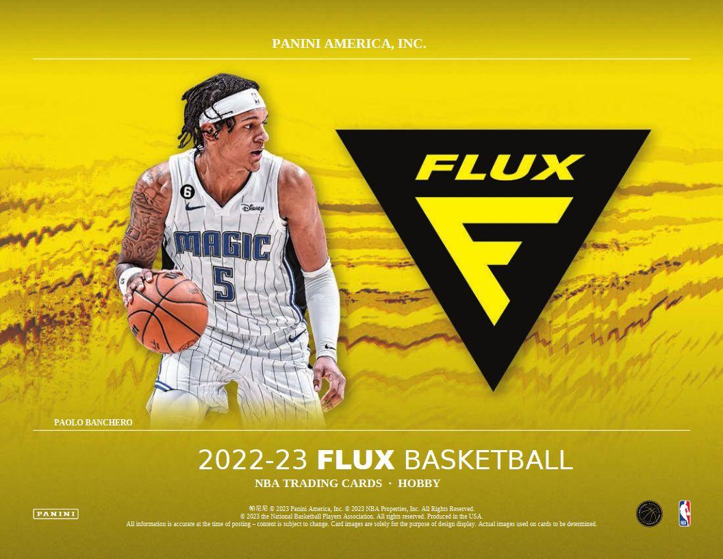 sportscardspro's tweet photo. New Release: ๐ 2022-23 Panini Flux Basketball ๐
Just added @sportscardspro
Check it here:๐https://t.co/H30EZA38HY
#TradingCards #2022_Flux_NBA #new_release #thehobby #whodoyoucollect #BasketballCards #SportsCardsPro https://t.co/D81m131Wdm