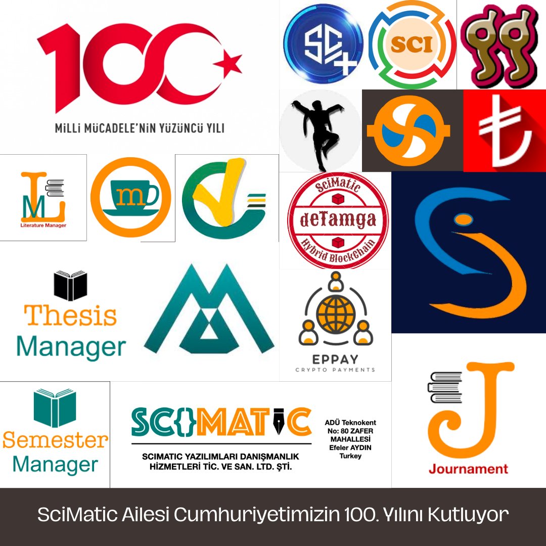saymatik's tweet image. SciMatic ailesi #Türkiye'nın  #100yıl  milli mücadelemizi kutluyor. #milliteknolojihamlesi #blockchain #blokzincir #smartcontracts #web3 #web5 #decentralization Elon Musk #AYTUTULMASI  #100YAŞINDA