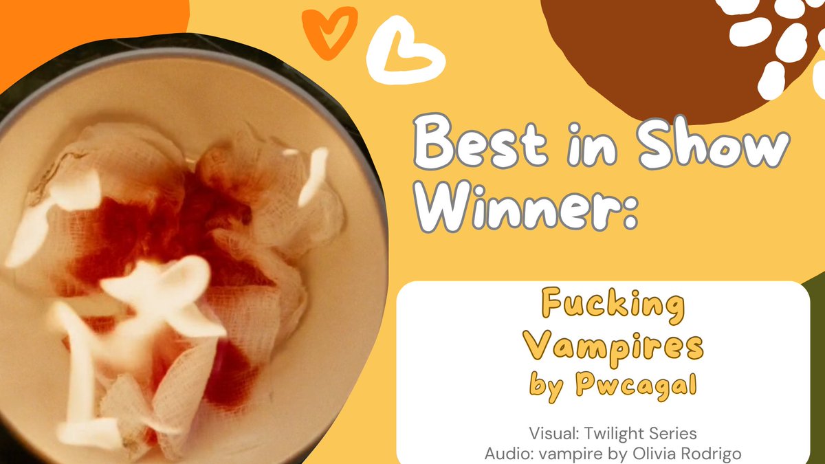 thevat's tweet photo. The Winner of Accolades Best Drama, Best Live-Action,  AND Best in Show goes to F*cking Vampires by @pwcagal https://t.co/OdT4SjcyiH