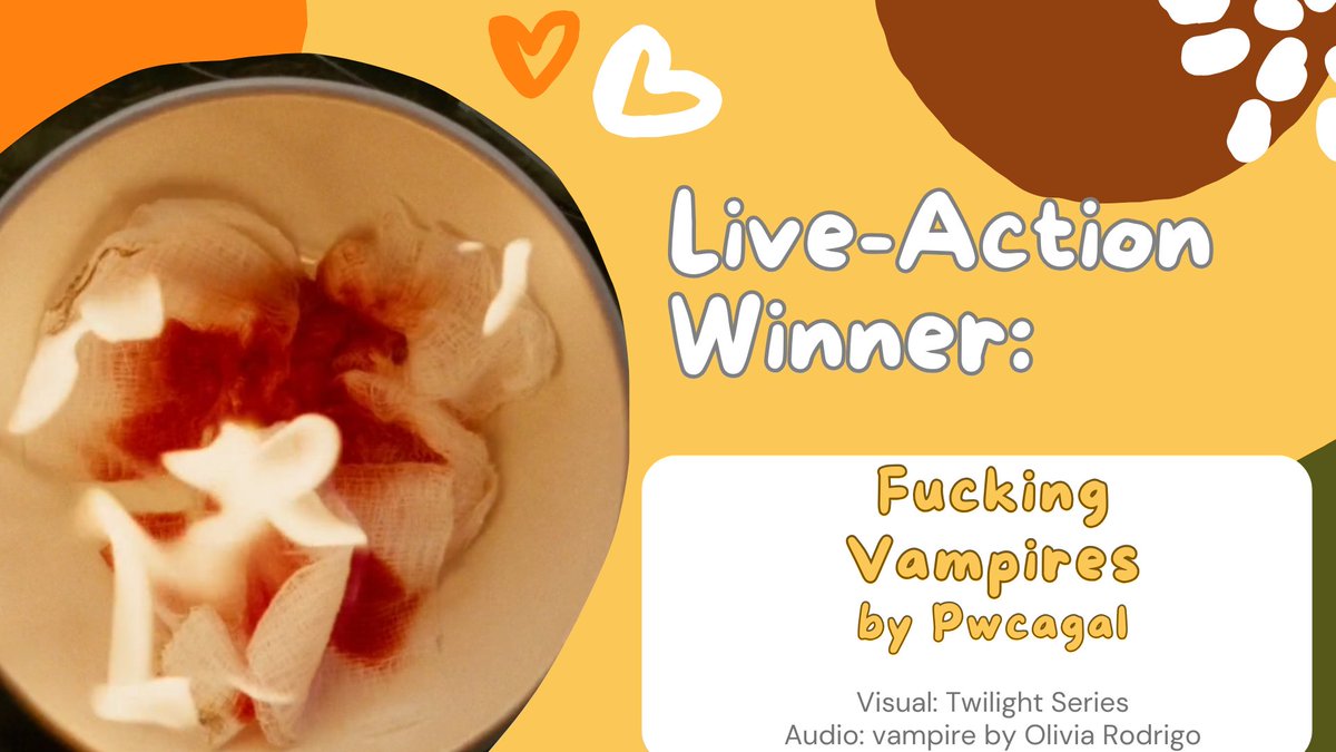 thevat's tweet photo. The Winner of Accolades Best Drama, Best Live-Action,  AND Best in Show goes to F*cking Vampires by @pwcagal https://t.co/OdT4SjcyiH