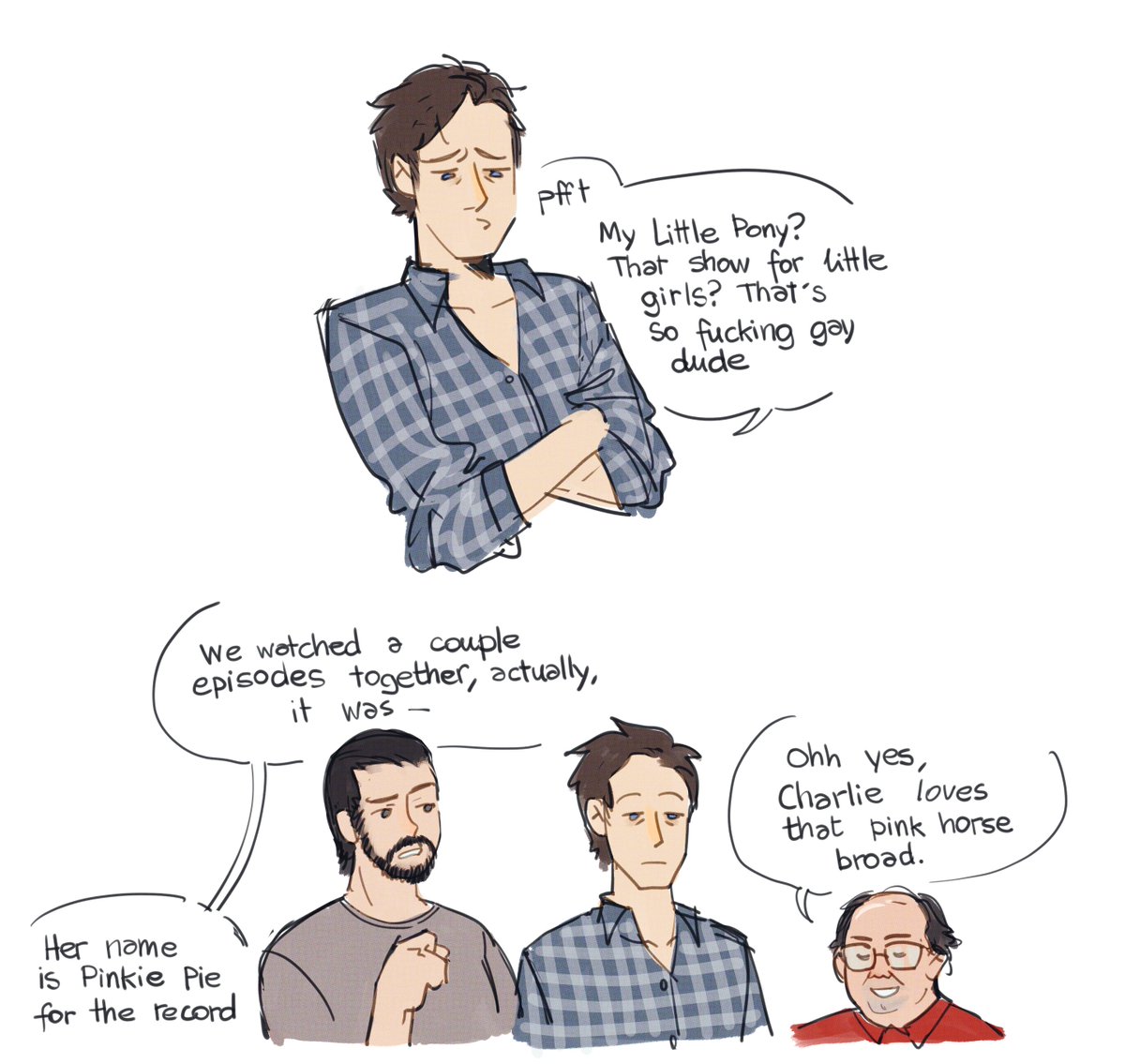 Deathamaranth's tweet image. [ #alwayssunny ] The Gang Starts Watching My Little Pony