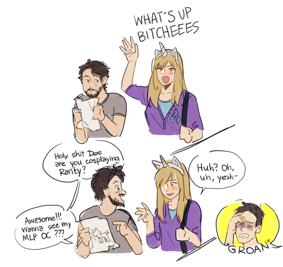 Deathamaranth's tweet image. [ #alwayssunny ] The Gang Starts Watching My Little Pony
