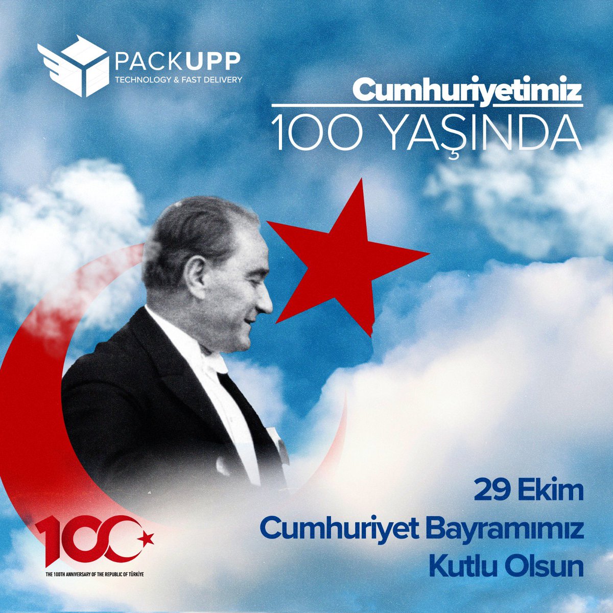 Bir asır önce azim ve kararlılıkla kurulan değerli Cumhuriyetimizin 100. yılını kutluyor, Gazi Mustafa Kemal Atatürk ve bağımsızlığa olan inancını bir an bile kaybetmeyen gazi ve şehitlerimizi saygıyla anıyoruz. 29 Ekim Cumhuriyet Bayramı kutlu olsun.