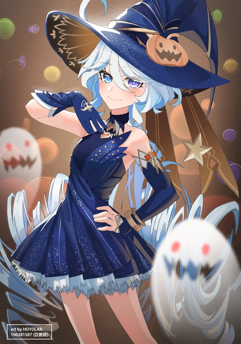 hellpunk007's tweet photo. 芙寧那的小魔女裝扮~
#TeyvatCostumeParty #Furina #GenshinImpact #Halloween https://t.co/1DRZsXlmXC