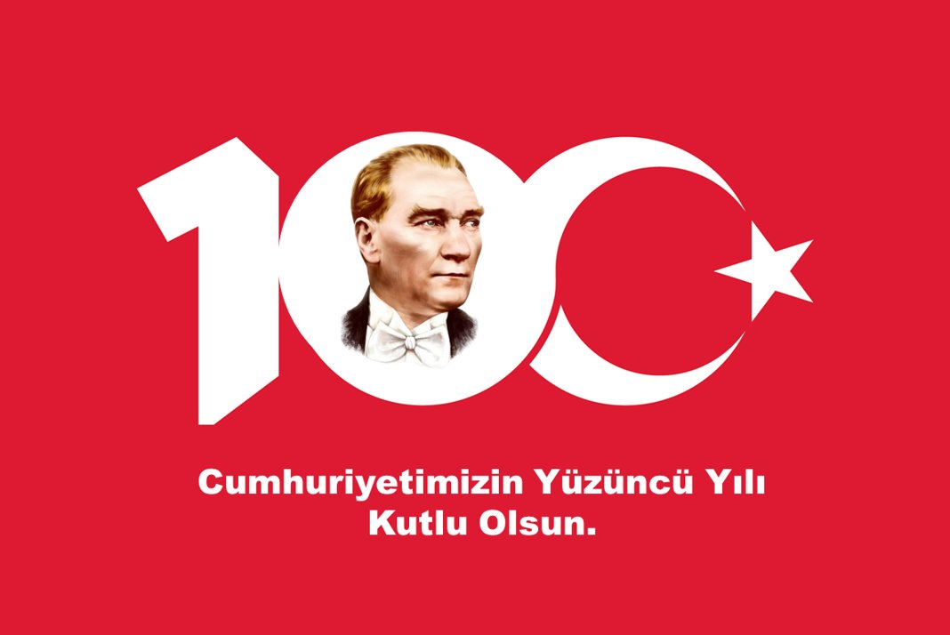 AOzciger's tweet photo. Türkiye Cumhuriyeti'nin kuruluşunun 100. yılı kutlu olsun. 

Başta Mustafa Kemal Atatürk olmak üzere, Kurtuluş Savaşı'nın tüm kahramanlarını ve aziz şehitlerimizi rahmet, minnet, saygı, sevgi ve şükranla anıyoruz. 

Cumhuriyetimiz sonsuza dek payidar olsun! https://t.co/tHvXKvu6Zq