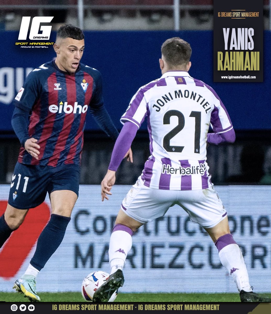 🔥 <a href="/YanisRahmaniVL/">Yanis Rahmani</a> 

Gran victoria del @sdeibar de nuestro Yanis por 5-1 frente al Valladolid.

⚽️Gol de Yanis para redondear un gran partido.

🗣️ WHY NOT???🤙🏼

IG DREAMS SPORT MANAGEMENT
•

#IGdreams #Sports #Agency #Football #futbol #soccer #Representation #Management #Eibar