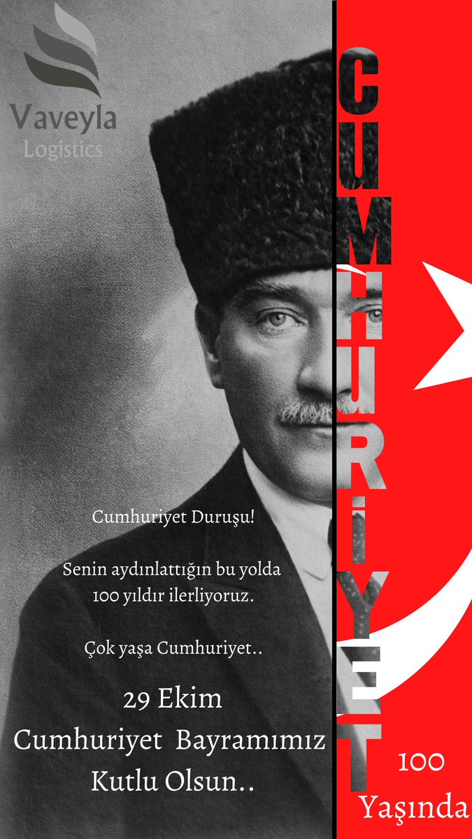 Vaveylalogistic's tweet photo. Cumhuriyet Bayramımız Kutlu Olsun
Çok yaşa Cumhuriyet https://t.co/S6HuQ7wlUp