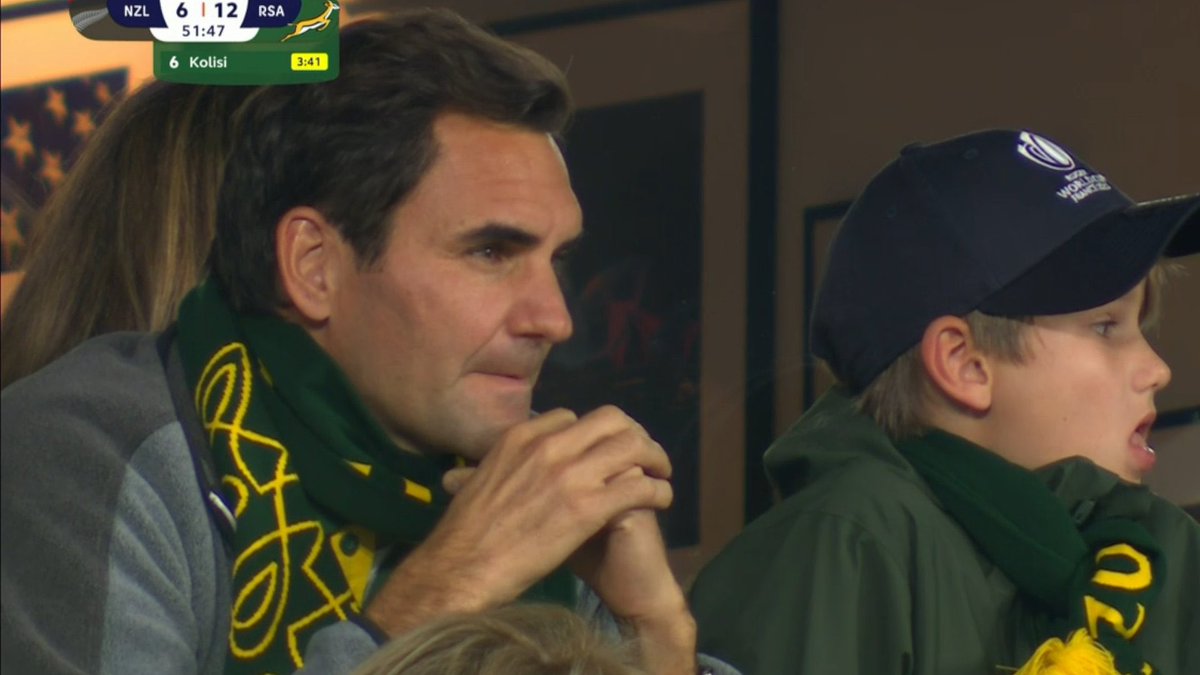 MapsMaponyane's tweet image. Federer’s consistent loyalty is a beautiful thing! 🇿🇦🇿🇦🇿🇦 #RWCFinal