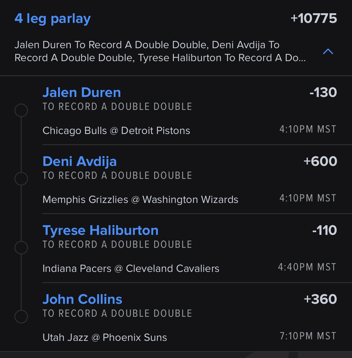 SKGbets8's tweet photo. +10775 Double Double Parlay lotto RR x2/3/4.
#SportsKill #NBA #NBAprops #GamblingTwitter #GamblingX https://t.co/Z25AMqgBVa