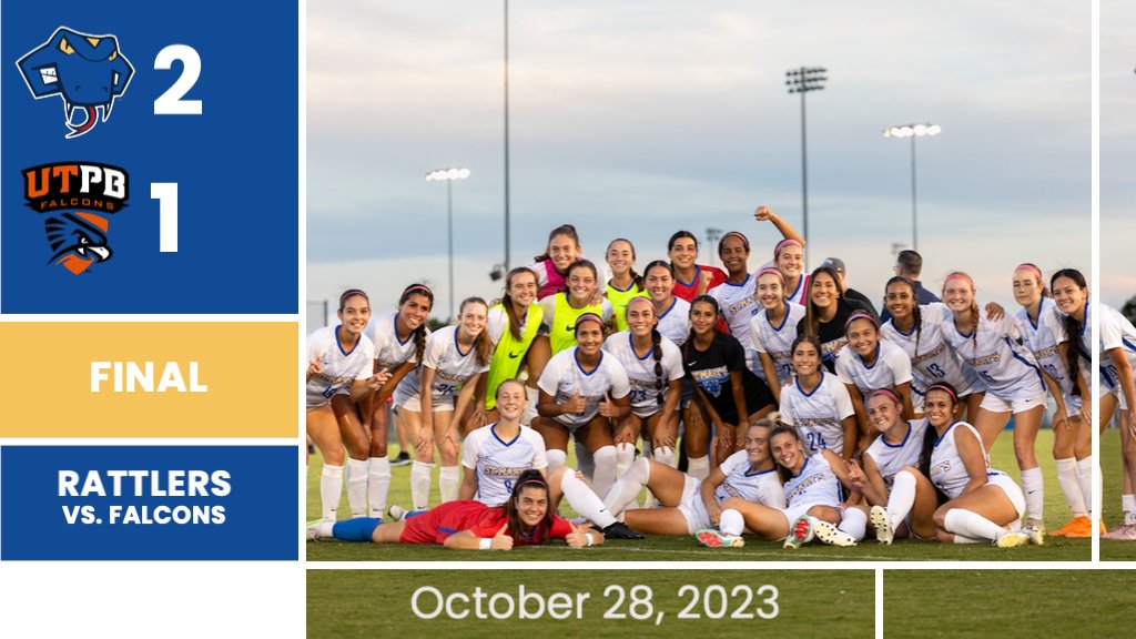 Your Rattlers win 2-1 over UTPB! First career goal for Bella Brigman is the game-winner! #FangsOut #RattlerPride #LSCwsoc
