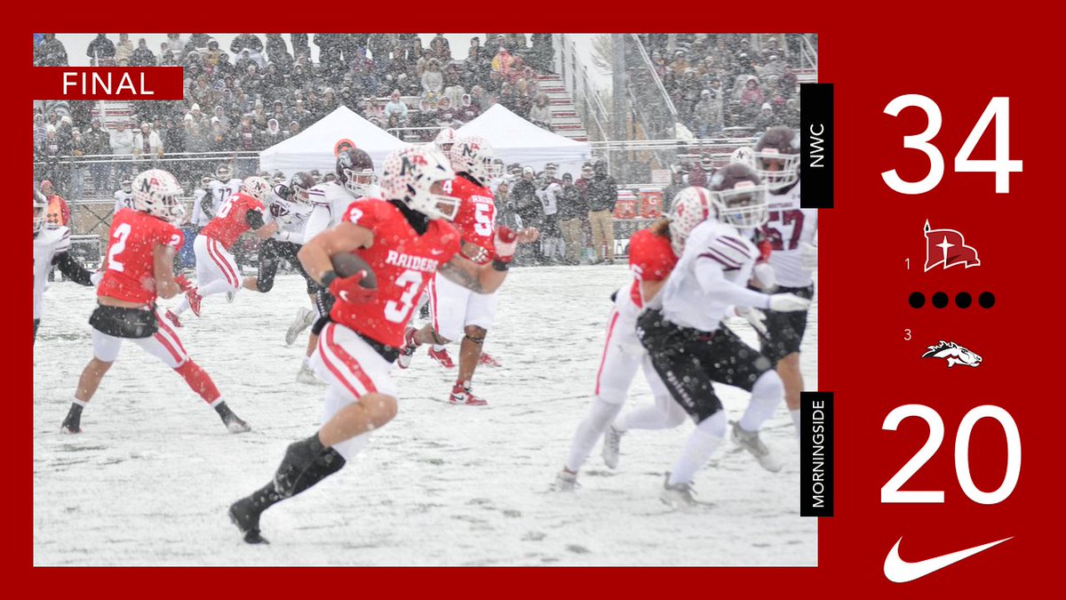 NWC Red Raiders (@nwcraiders) on Twitter photo FB | ๐๐๐ ๐๐ ๐๐๐ ๐๐๐๐! โ๏ธ
9๏ธโฃ-0๏ธโฃ (8-0 <a href="/GPACSports/">Great Plains Athletic Conference</a>)
For the first time since 2013, the Red Raiders have defeated Morningside in the regular season!
#RaidersStandOut | <a href="/nwc_fb/">Northwestern College Football</a> | <a href="/NAIAFBALL/">NAIAFBALL</a> FB | ๐๐๐ ๐๐ ๐๐๐ ๐๐๐๐! โ๏ธ
9๏ธโฃ-0๏ธโฃ (8-0 <a href="/GPACSports/">Great Plains Athletic Conference</a>)
For the first time since 2013, the Red Raiders have defeated Morningside in the regular season!
#RaidersStandOut | <a href="/nwc_fb/">Northwestern College Football</a> | <a href="/NAIAFBALL/">NAIAFBALL</a>
