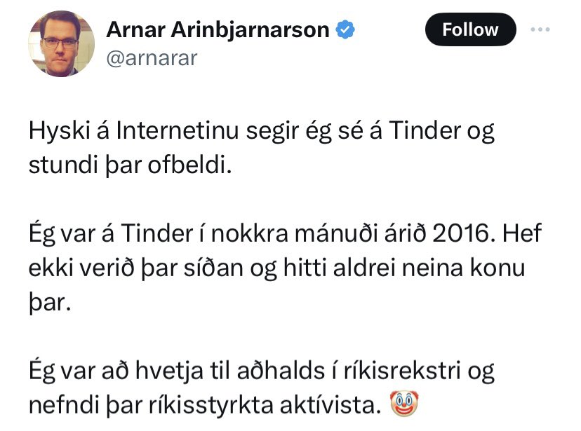 Screeeaaaaming😂😂😂
Reyndar haugalygi að þú hafir bara verið þarna í nokkra mánuði 2016.
Minnið er kannski aðeins farið að ryðga, enda líka af einkamála kynslóðinni… afhverju notaðiru ekki sama usernafnið á twitty og á einkamál mjög flott nick ngl.
