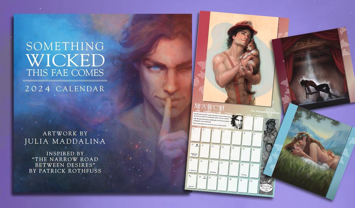 Hey @PatrickRothfuss fans! We’re getting copies of the sexy Bast calendar—order yours here! roomofonesown.com/product/someth… . If you haven’t preordered the new #kingkillerchronicles novella yet, why not go for a bundle of both? roomofonesown.com/product/bast-b… available Nov 14th!