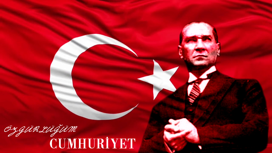 Ne mutlu ki, kutlayacak 100'ümüz var!
#TürkiyeCumhuriyeti'nin 100. Yıl'ı kutlu ve daim olsun!

#Cumhuriyet100Yaşında #MustafaKemalAtatürk #Atatürk