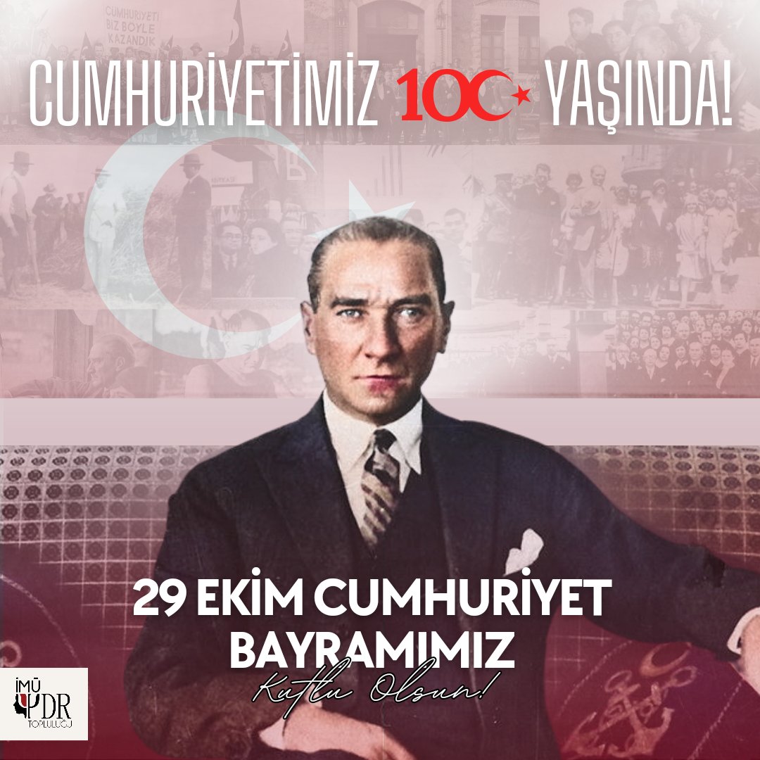 Cumhuriyet; özgürlük, eşitlik ve adaleti simgeler. Tam 100 yıl önce Gazi Mustafa Kemal önderliğinde Cumhuriyetimizin temelleri atıldı. 
Cumhuriyetimizin 100. yılını coşku ve gurur içinde kutluyoruz. Cumhuriyet Bayramımız Kutlu Olsun! 🇹🇷🇹🇷 
#Cumhuriyet100Yaşında #29Ekim1923