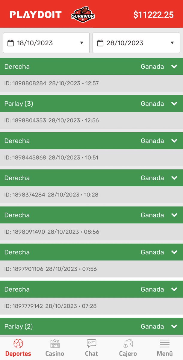 raymonddtip's tweet photo. Aquí la muestra, mi bank ya de 11.2k y empecé con 100 pesitos el martes de Champions, que bendición, gracias dios y a las veladoras de la magia 🙏🏻🕯️🍀🔥✅✅✅✅✅✅✅✅✅✅✅✅ https://t.co/yUwCbrDDdr