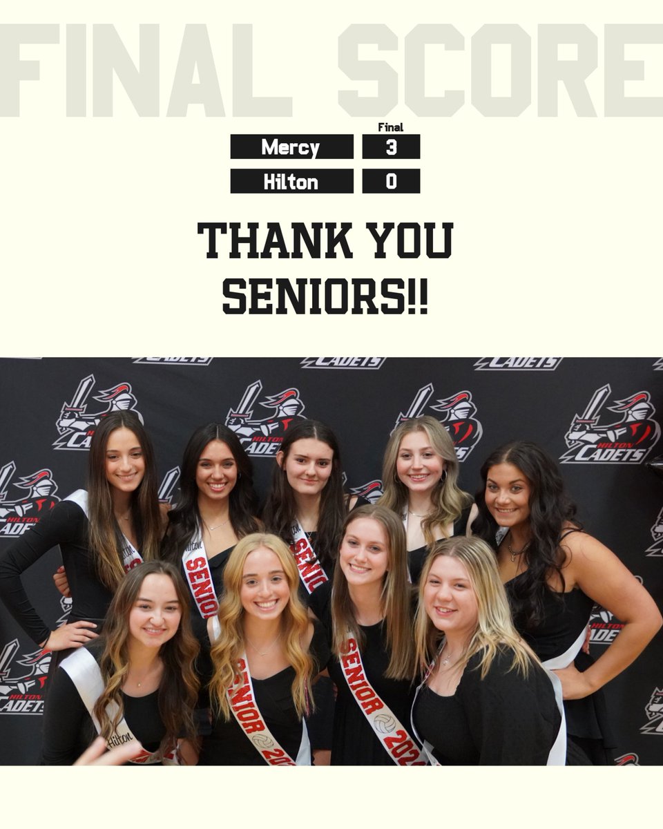 Not the ending we wanted, but thank you to our seniors for a great season.