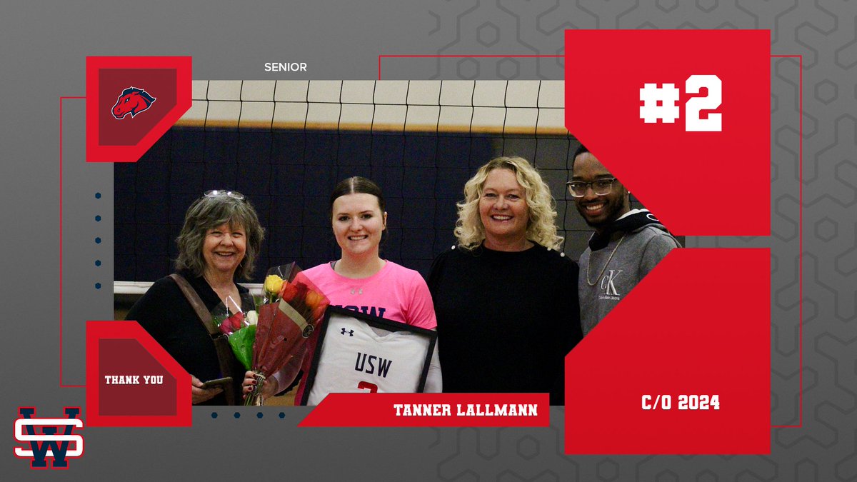 Thank you to our graduating senior, Tanner Lallmann. Once a Mustang, always a Mustang!