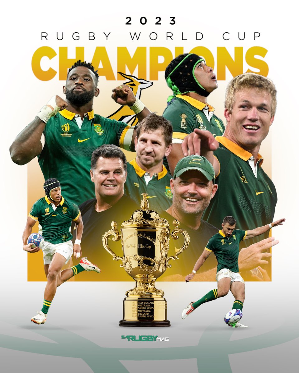 🇿🇦 THE @Springboks ARE BACK-TO-BACK WORLD CHAMPIONS! #RWC2023 | #RWCFinal