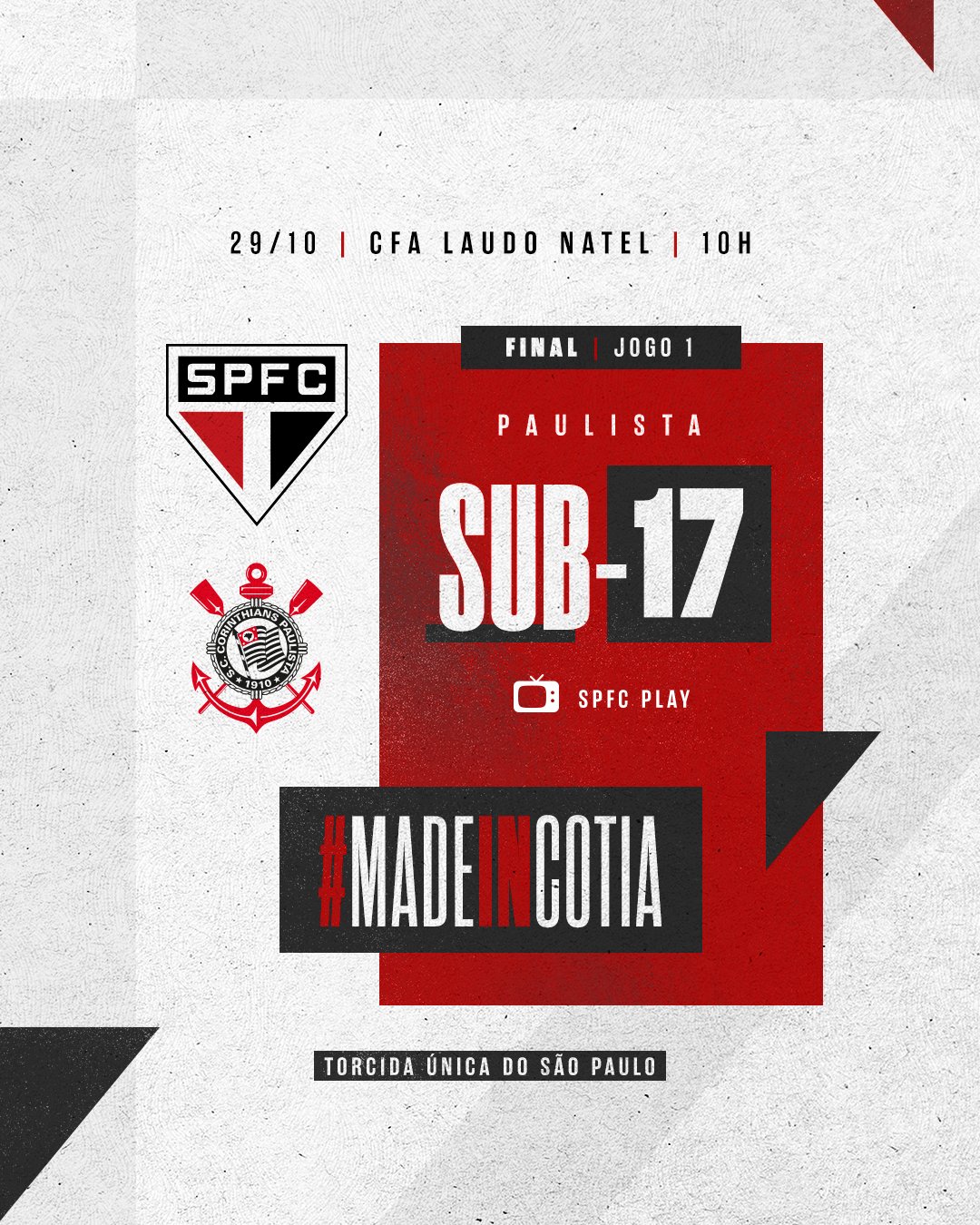 São Paulo FC on X: Neste domingo, o Tricolor começa a busca pelo título do  Campeonato Paulista Sub-17! Saiba mais:  🆚  Corinthians 🏆 PTA Sub-17 ➡️ Final - jogo 1 ⏰