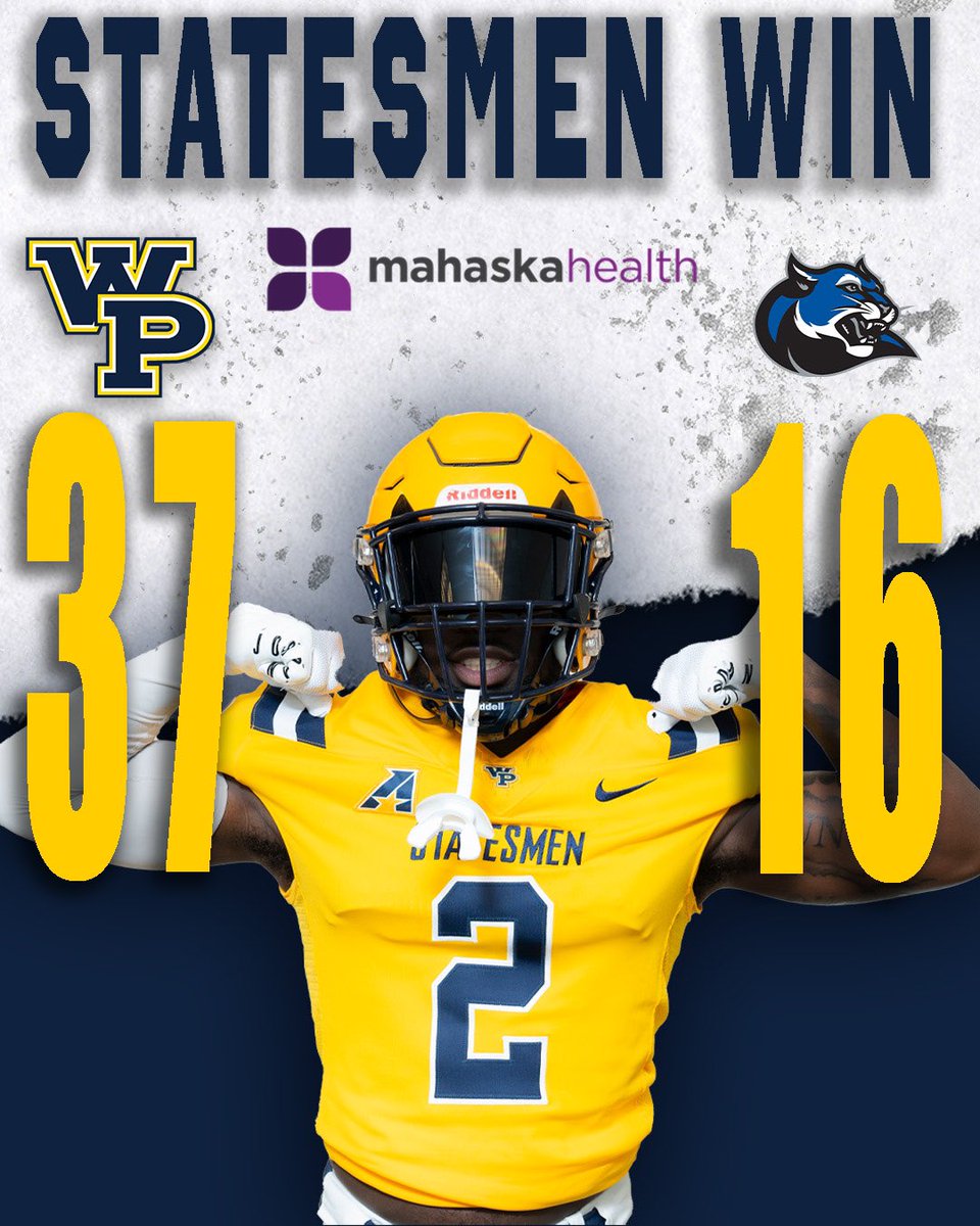 WPU Athletics (@wpuathletics) on Twitter photo The <a href="/wpu_football/">πππ‘π‘πππ’ πππ£π£ ππ€π€π©πππ‘π‘</a> team picks up a tough road win against Culver-Stockton 37-16. They improve to 4-4 overall and 2-1 inside of Heart Conference play. The <a href="/wpu_football/">πππ‘π‘πππ’ πππ£π£ ππ€π€π©πππ‘π‘</a> team picks up a tough road win against Culver-Stockton 37-16. They improve to 4-4 overall and 2-1 inside of Heart Conference play.