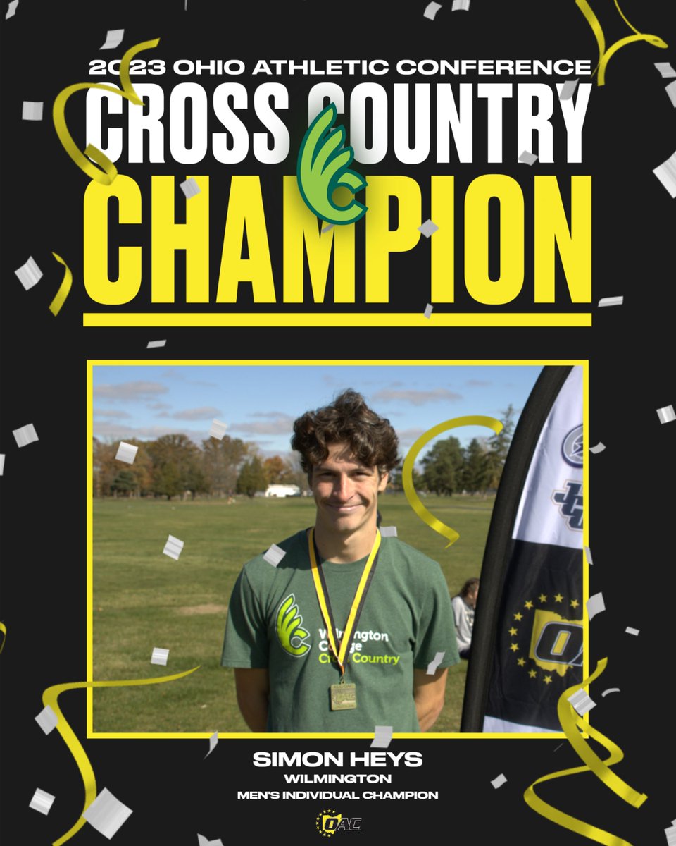 Congratulations to the 2023 #OAC Men's Cross Country Individual Champion, Simon Heys!

#OACChampion🏆