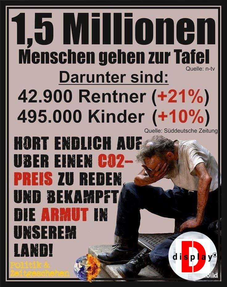 georgRestlee's tweet photo. Rechte Internettroll*innen versuchen immer wieder die Klimamaßnahmen der Bundesregierungen durch solche Bilder zu verunglimpfen.

Wen interessieren schon 1,5 Millionen die zur Tafel gehen, wenn es darum geht die Welt zu retten.

#DISPLAY

Euer Georg Restle 🫶 https://t.co/63CDOQLLlY