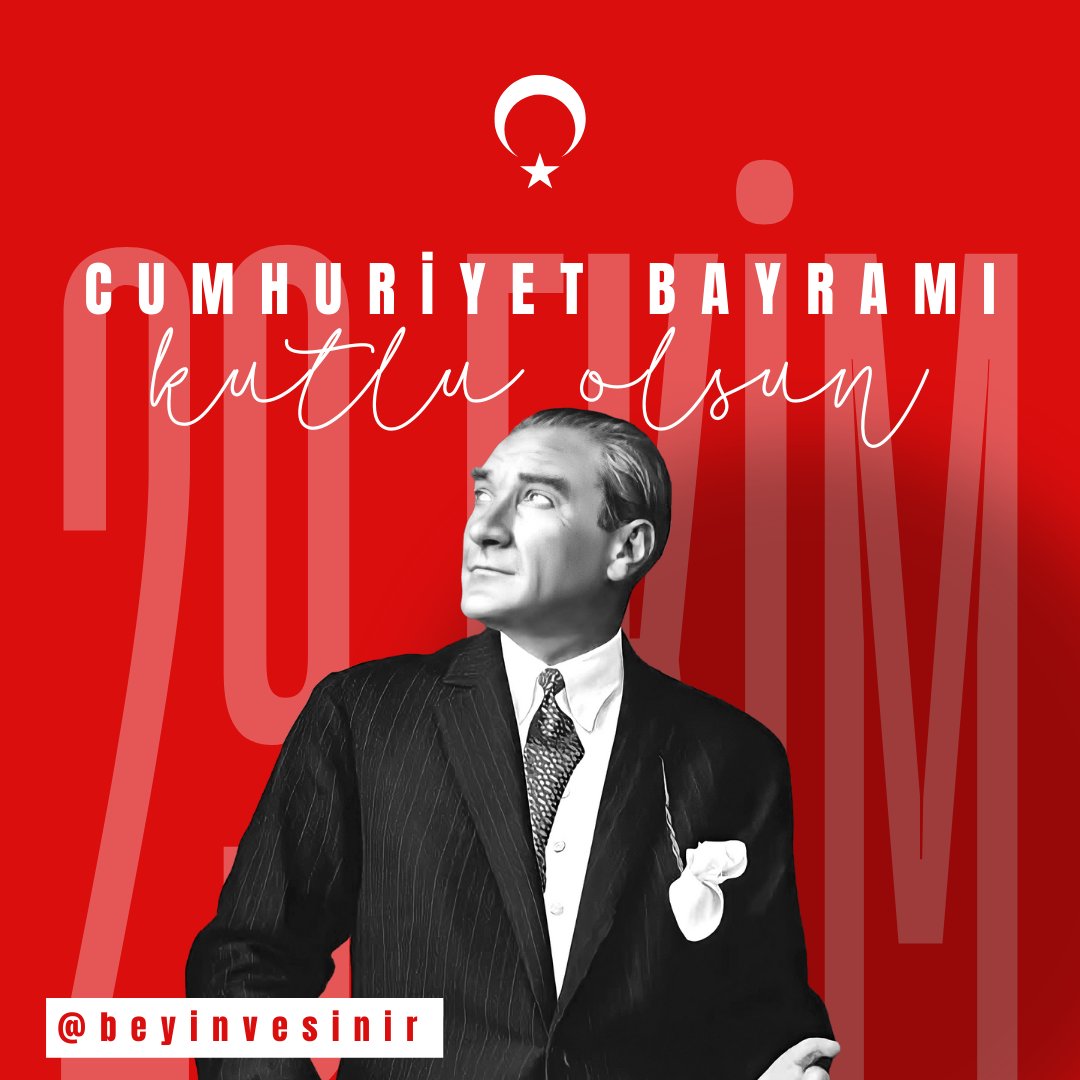 🇹🇷 "Cumhuriyet, milletin efendiliğidir!" 100. yılında Cumhuriyet Bayramımızı coşkuyla kutluyor, Gazi Mustafa Kemal Atatürk ve kahraman silah arkadaşlarını rahmet ve minnetle anıyoruz. 🌟🙏 #Cumhuriyetin100Yılı #Atatürk

 <a href="/drozguraksan/">Doç. Dr. Özgür Akşan</a> 
 <a href="/drferyalaksan/">Dr. Feryal Akşan</a> 
<a href="/docnailozdemir/">Nail Özdemir</a>