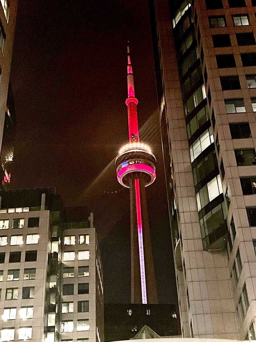 Capturing the breathtaking beauty of the CN Tower at night. 🌟 #CNtower #Cityscape #NightPhotography #TorontoNights #CityLights