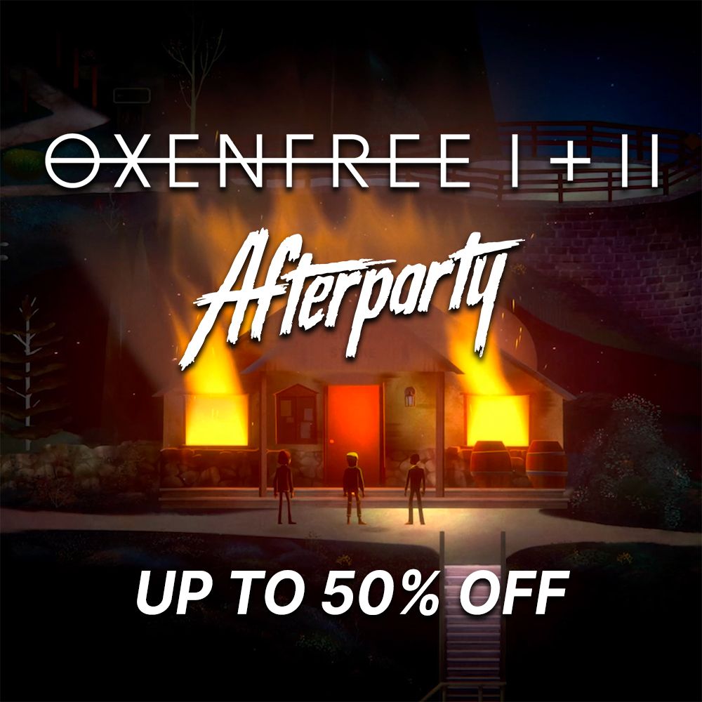 It's our Halloween Fire Sale! 

Get up to 50% off OXENFREE, OXENFREE II: Lost Signals, and Afterparty on Nintendo Switch, PlayStation, and Steam! 🔥
