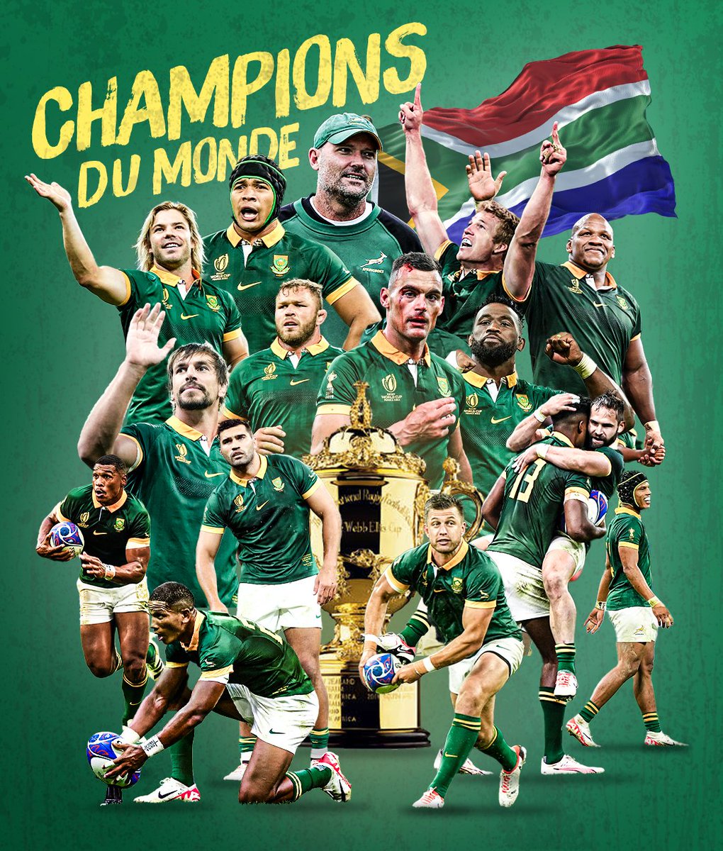 🇿🇦 L'AFRIQUE DU SUD REMPORTE LA COUPE DU MONDE 2023 !

🥇 Après 1995, 2007 et 2019, les Springboks décrochent un 4ème sacre mondial, record dans l'histoire du rugby !

rmcsport.bfmtv.com/rugby/coupe-du…

#RWC2023