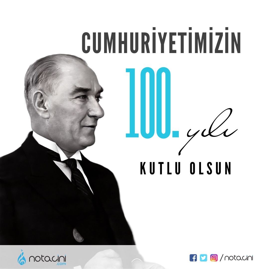 "Uygarlık doruğunun merdiveni sanattır." M.Kemal Atatürk

Cumhuriyetimizin yeni yüzyılında da aydınlattığın yoldan sapmayacağız. Nice yüzyıllara!