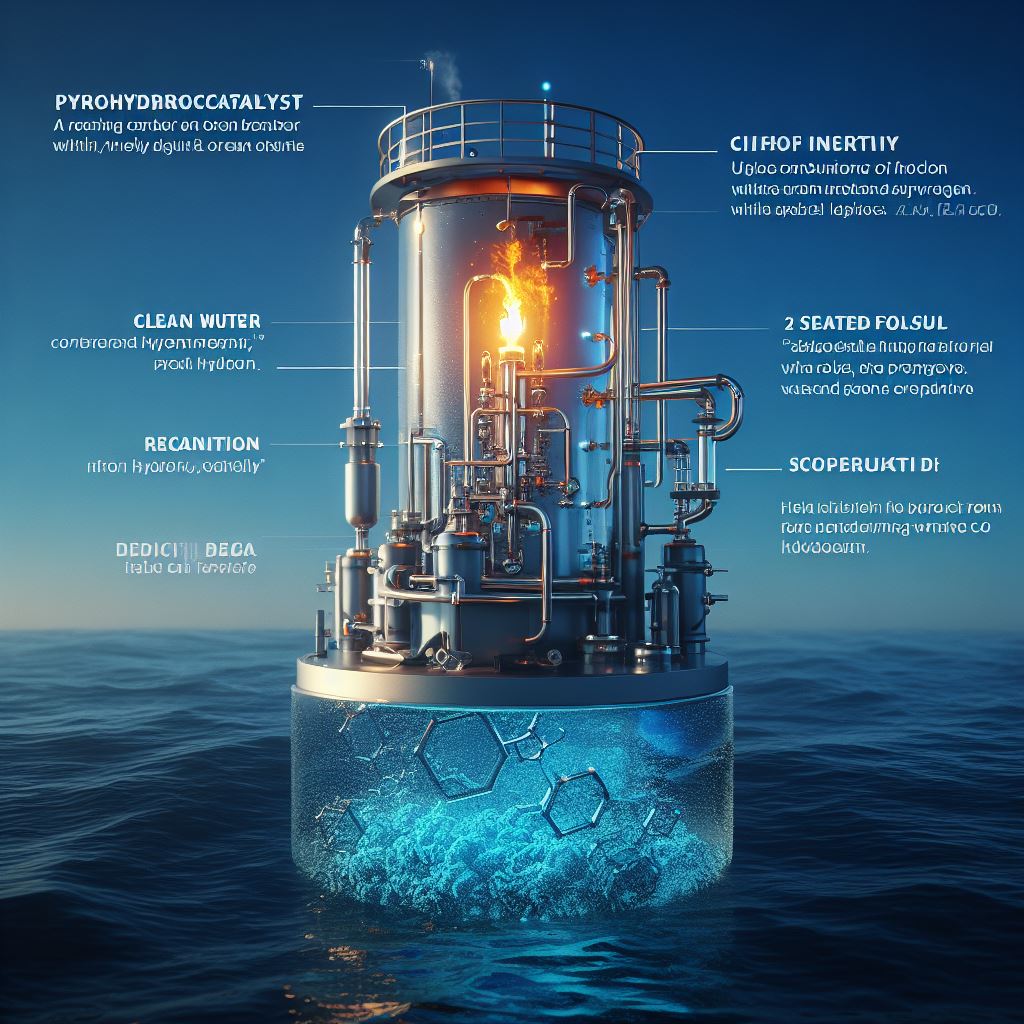 'PyroHydroCatalyst' - a novel tech using controlled combustion of ocean  waste to produce hydrogen. This process leverages heat and water,  generating clean fuel while mitigating pollution, combating CO2  emissions. 🌪️🔥🌊#CleanEnergy #WasteToFuel