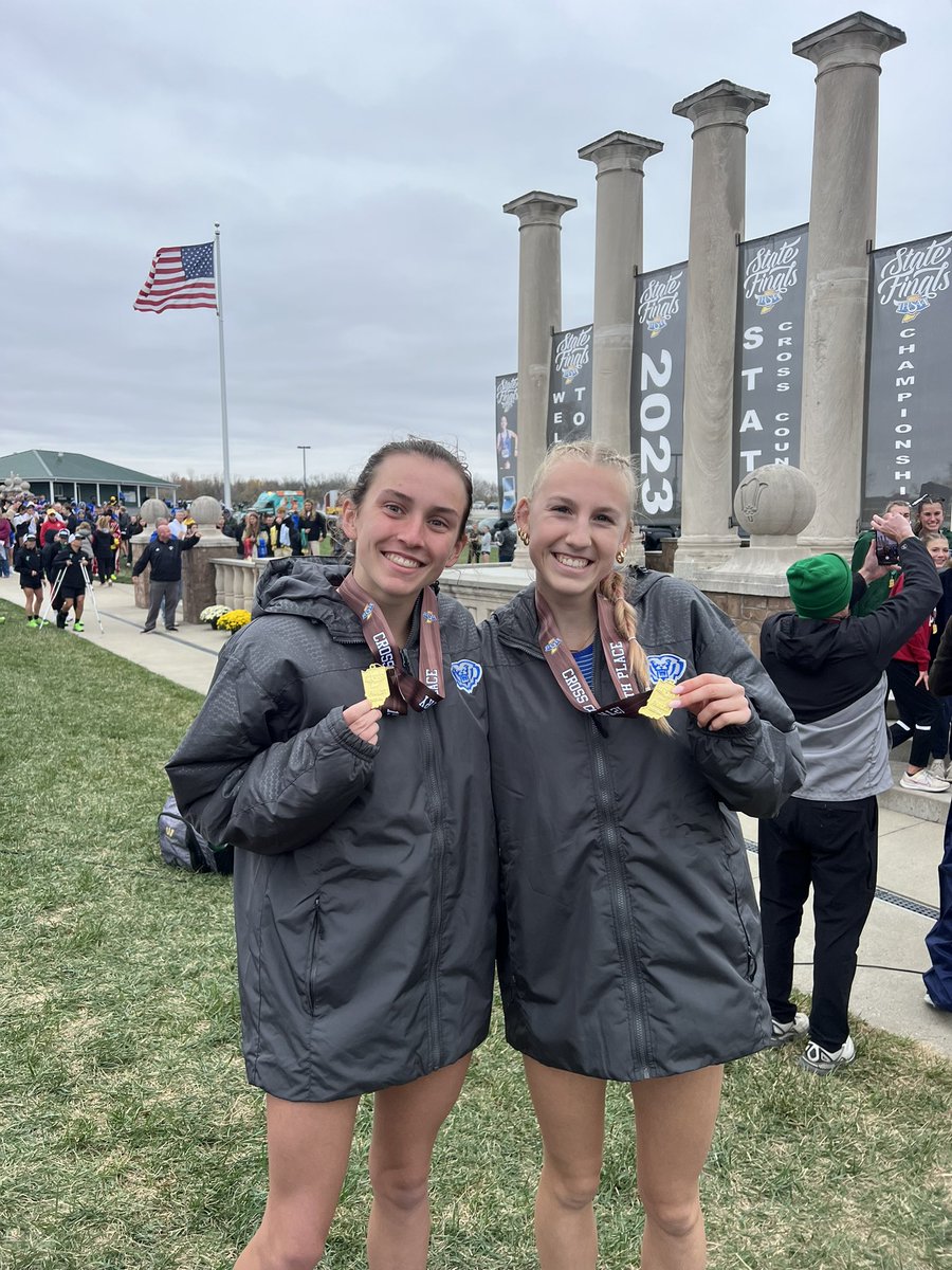 HSECrossCountry's tweet photo. Maggie Powers and Elizabeth Butler both All State runners finishing 12th and 15th at the State XC Meet! https://t.co/rkhnvE2akc