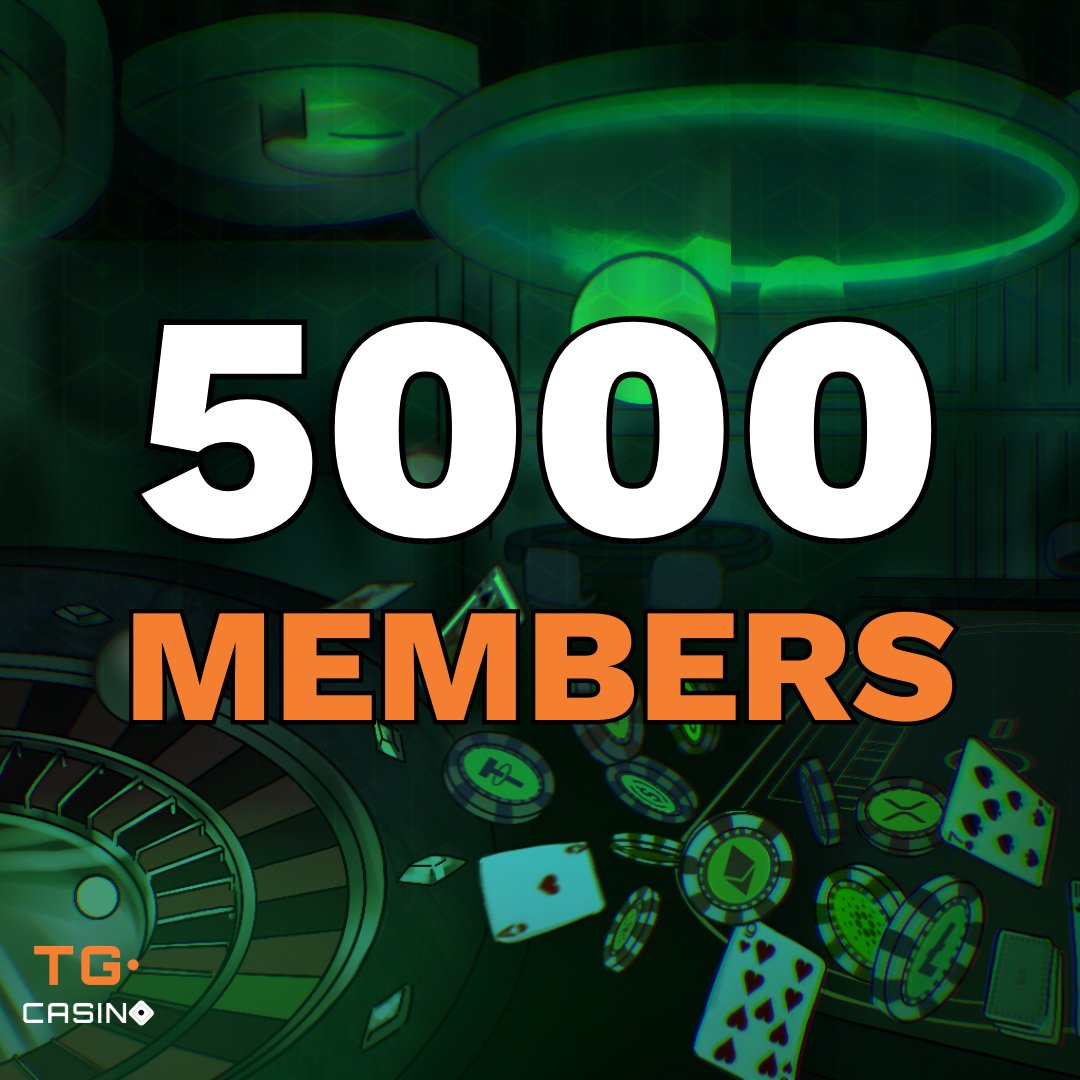 TG Casino doesn't sleep over weekends!

There are now 5000 of you in the Telegram community🤩
