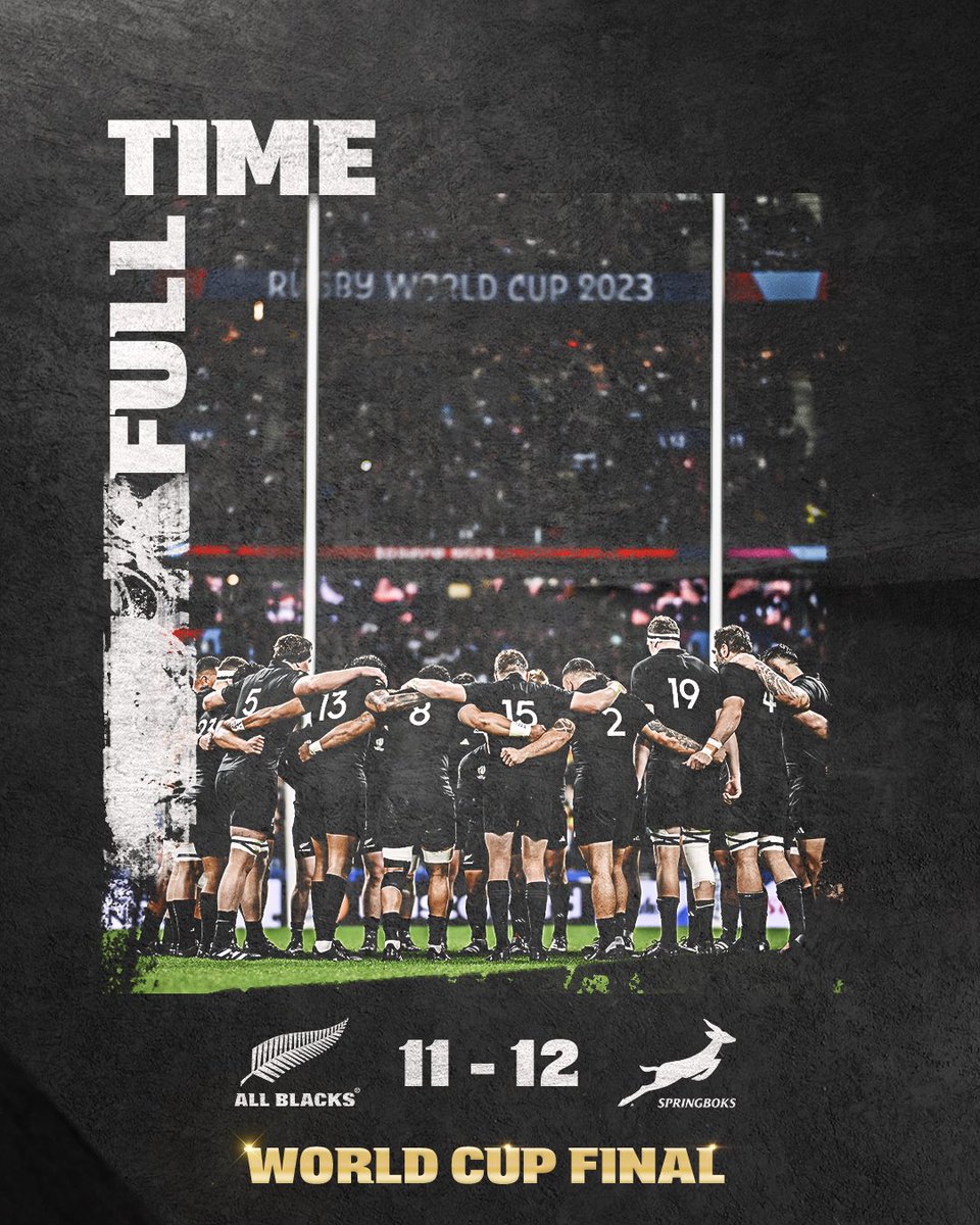 We gave it everything. Thank you for all your support, it means the world 🖤 #RWCFinal