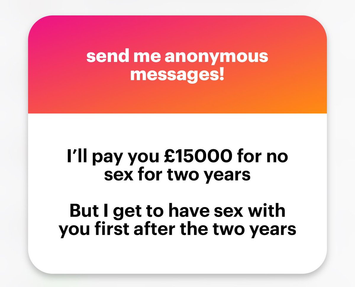 This is like one of those Faustian pacts in creepy fairy tales, if the fairy tale were 18+. “And Bluebeard promised, ‘I shall keep you in comfort for two years, but after the two years have elapsed, you shalt do my bidding and attend to all my whims.’ And the girl was afeared.”