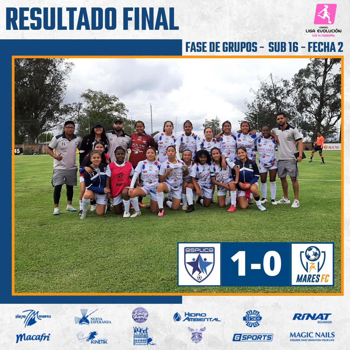 🚨 RESULTADO FINAL

💪⚽ A levantar la cabeza para los próximos partidos. 

#Espuce 1 - 0 #7MaresFC
.
.
.
#VamosGuerrerasdelMar
#7MaresFC
#FutbolFemenino 

<a href="/EspuceFutbol/">Espucemásquefútbol</a>