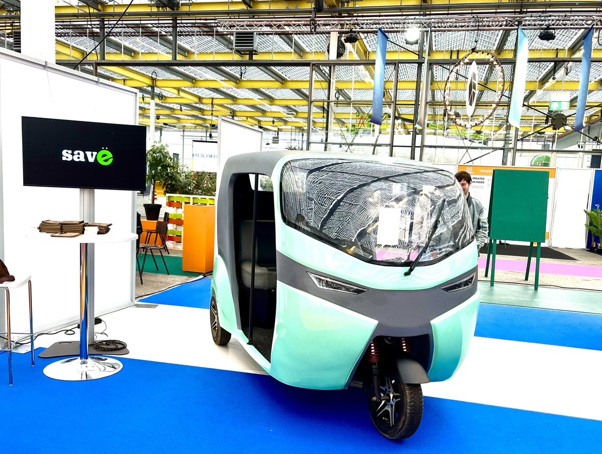 savygreentech's tweet photo. What an electrifying week for Savë at @WorldofeMobility

The excitiement among the visitors after seeing the ‘City Pod’ was enormous

We are super excited to cater to the last mile industry with a value added prduct and the most appealing rides possible

#Savy #Citypod #Amsterdam https://t.co/ED9kl1W3pN