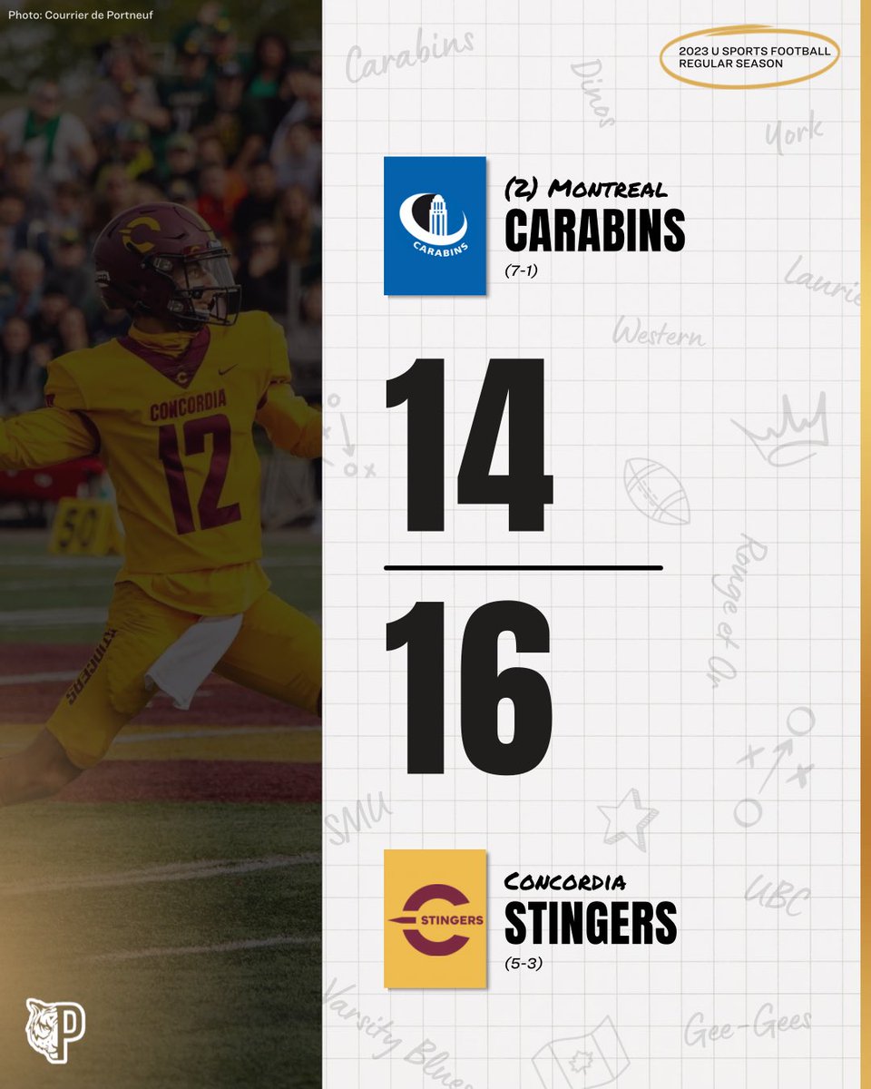 PRSVRE_'s tweet image. 🚨DOWN GOES NO. 2 MONTREAL🚨

THE CARABINS WILL NOT GO UNDEFEATED IN 2023 🤯🤯

#ForTheNorth | #USPORTS