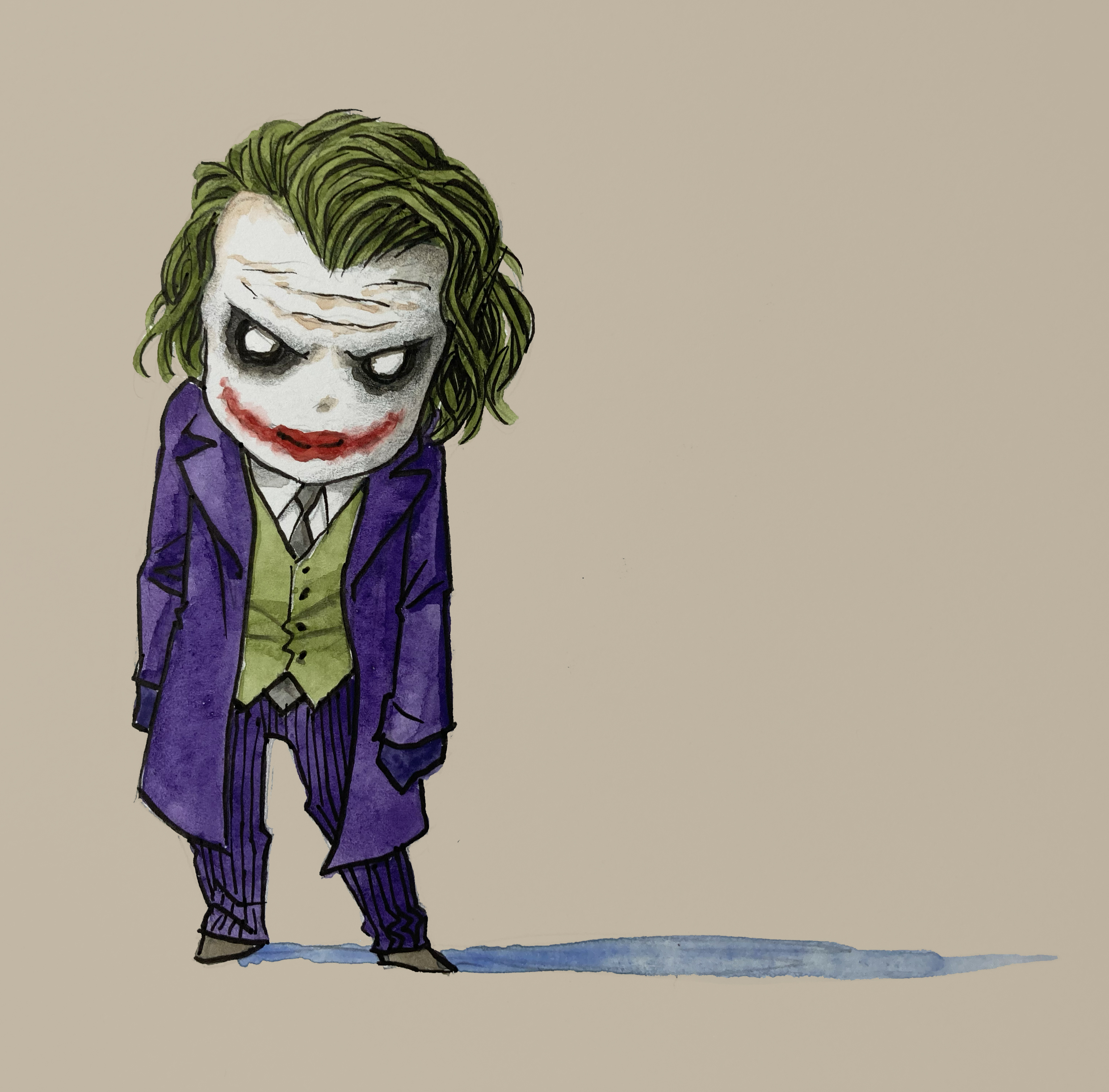 how to draw chibi joker