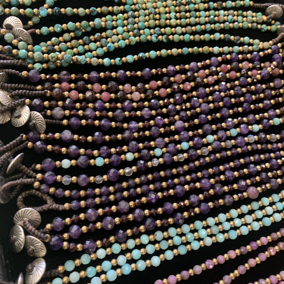 4mm Gemstone Bracelets from Thailand at ObjetsD’Art in Corpus Christi #gemstonebracelets