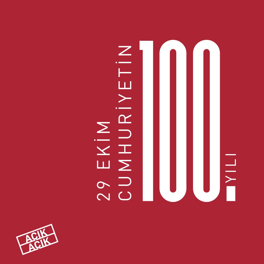 🇹🇷Cumhuriyetin 100. yılı kutlu olsun! 

Herkes için daha iyi ve adil bir gelecek kurma yolunda, Türkiye’de şeffaflık ve hesap verebilirlik ilkelerinin benimsenmesi için çalışmaya devam edeceğiz.

#AçıkAçıkDerneği #AçıkAçık #29Ekim #CumhuriyetBayramı