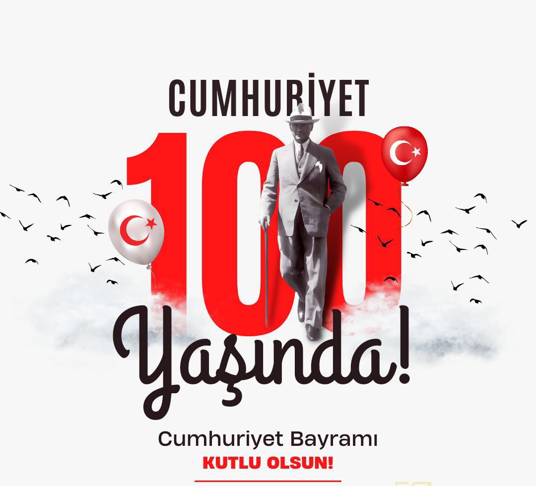 #Cumhuriyetimizin100YılıKutluOlsun #CumhuriyetinYüzüBiziz #cumhuriyet Bayramımız kutlu olsun 🇹🇷🇹🇷🇹🇷