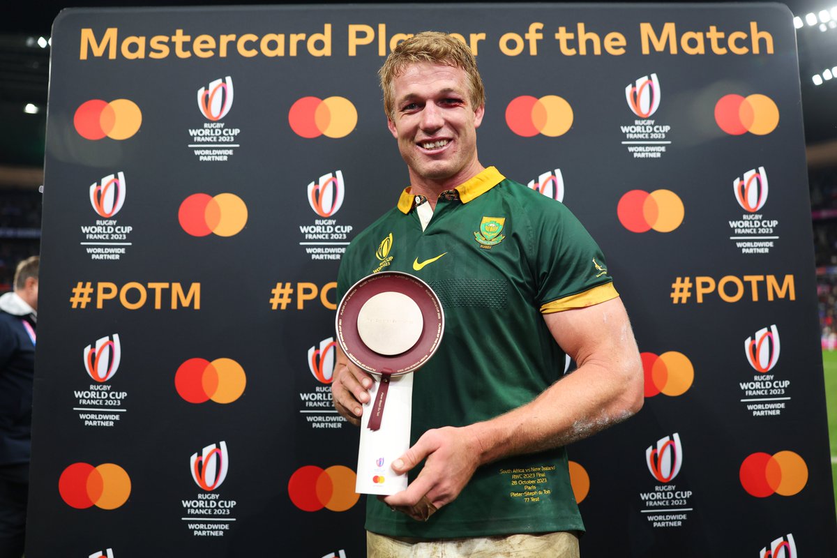 Springboks's tweet photo. What a shift from this man! 👏
#StrongerTogether #Springboks #RWCFinal #RSAvNZL https://t.co/SFNylKzt1S
