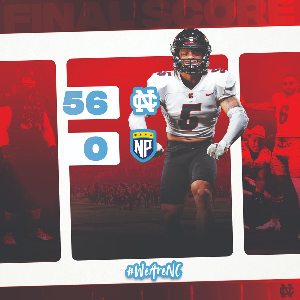 Owning a nearly 500-yard advantage in total offense and holding a 3rd straight opponent without a touchdown, <a href="/football_ncc/">NCC Football</a> rolled to a 31st straight <a href="/CCIW_Athletics/">CCIW</a> victory at North Park Saturday.

Recap/stats: bit.ly/49fMOig

#WeAreNC #d3fb 🏈