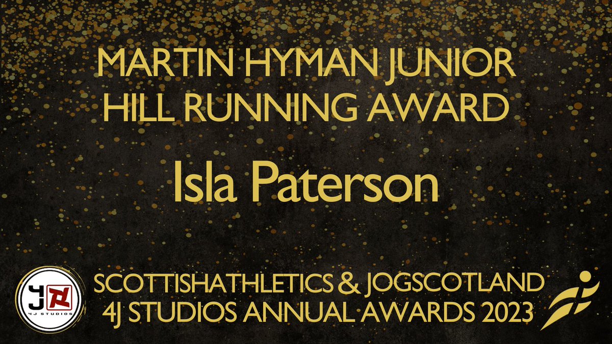 The Martin Hyman Junior Hill Running Award goes to Isla Paterson @GalaHarriers! #4Jawards
